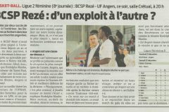 BCSP REZE - Presse-Océan - 21/12/2018